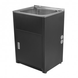 45 Liter Black Laundry Tub & Cabinet SBCK45L-B